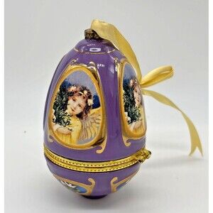 Mr Christmas Decor Musical Ornament Hinged Egg Christmas Holiday